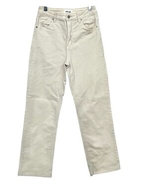 Rolla’s High Rise Straight Corduroy Jeans Cream Vintage Minimalist 27